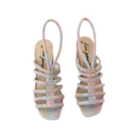 Free People Shoes - NIB FREE PEOPLE | COLETTE CINCHED HEEL | RAINBOW METALLIC
